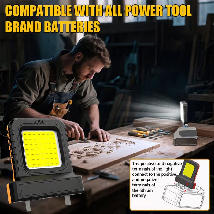 High brightness floodlight - for all power tool batteries