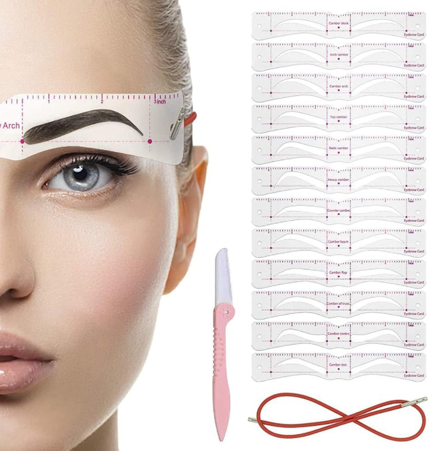 Reusable Eyebrow Stencil Shaper Kit (14-pack)