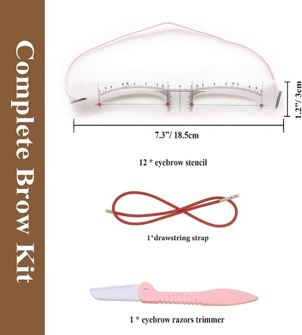 Reusable Eyebrow Stencil Shaper Kit (14-pack)
