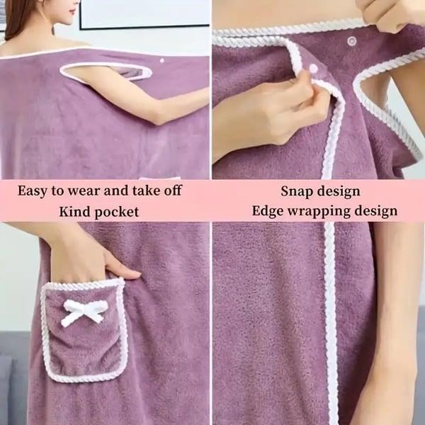 Plus Size Women's Wearable Shower Skirt