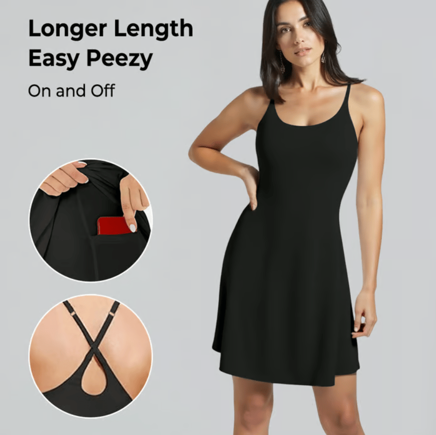 The Ultimate Tummy Control Backless Active Dress -Made for Movement & Easy Bathroom Breaks