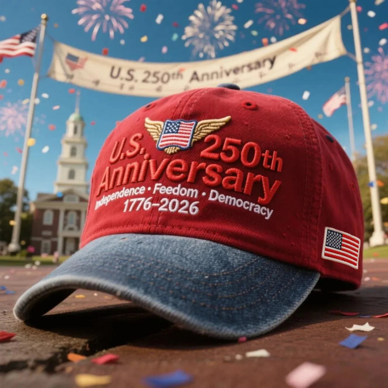 BUY 1 GET FREE 1 - U.S. 250th Anniversary Retro Washed Cap