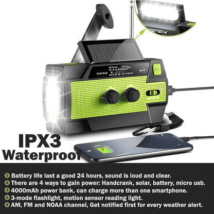 Emergency Solar Powered Radio All-In-One Radio