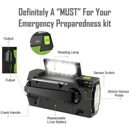 Emergency Solar Powered Radio All-In-One Radio