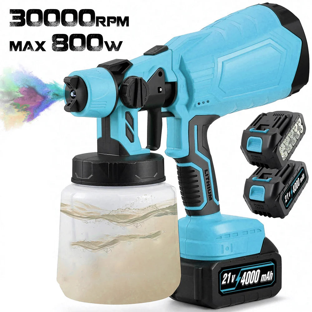 High-pressure CordlessPaint Sprayer with 2Batteries