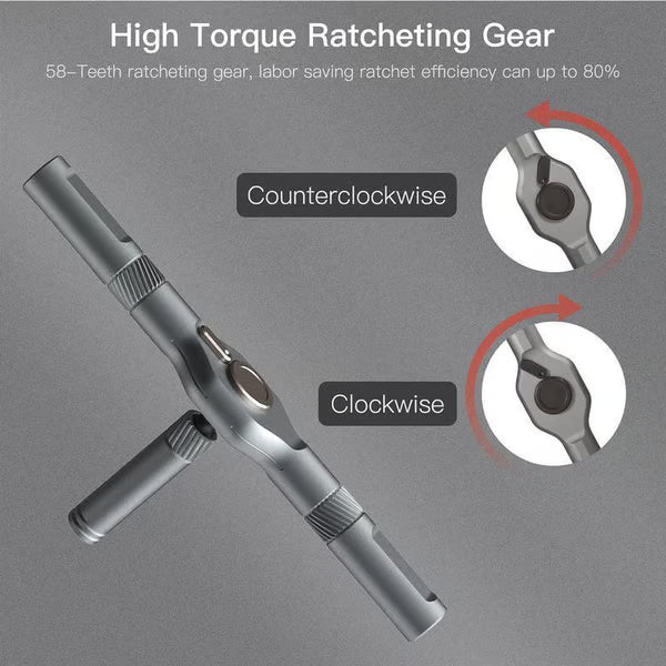 24 in 1 DlY Screwdriver Set Magnetic Compact and Portable Ratchet Screwdriver