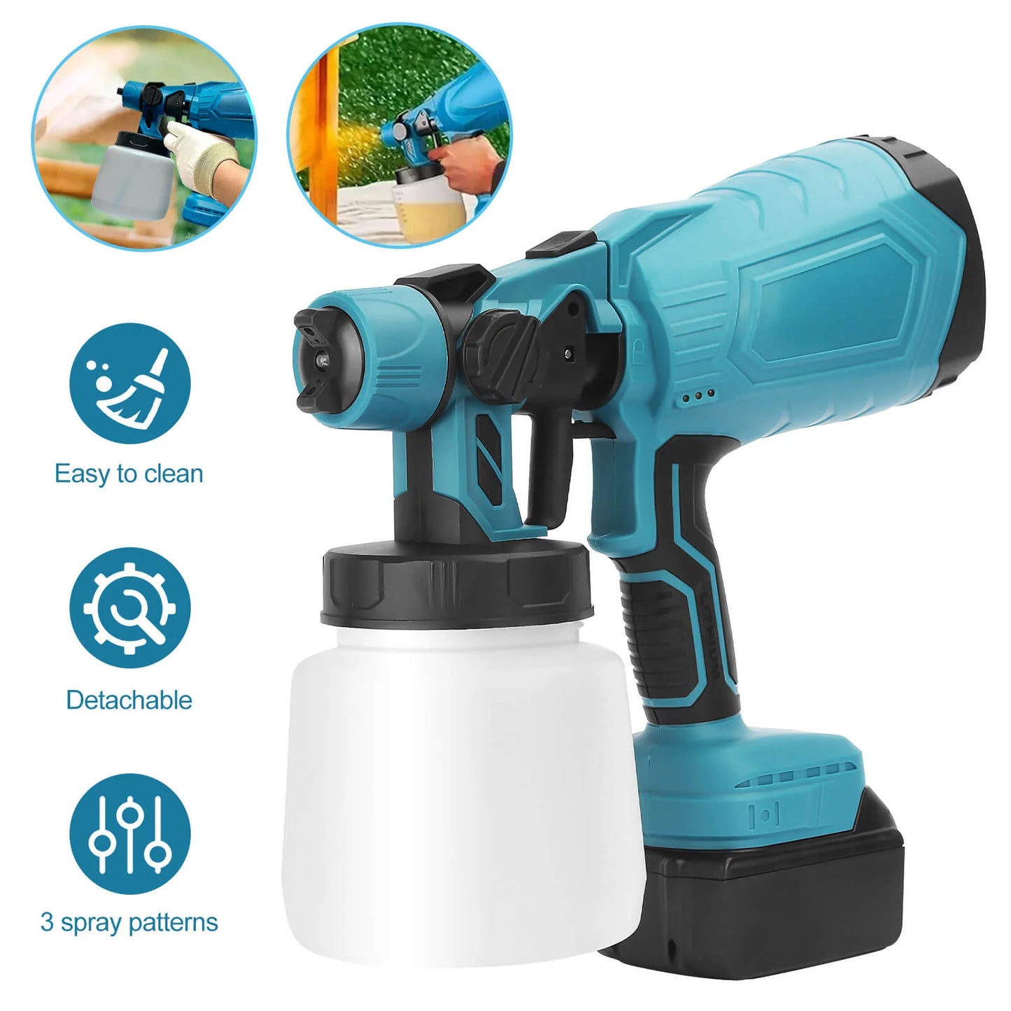 High-pressure CordlessPaint Sprayer with 2Batteries