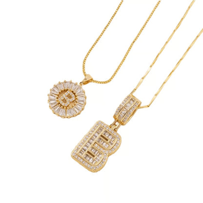 Initial Letter Pendant Necklaces