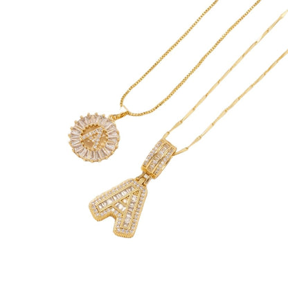 Initial Letter Pendant Necklaces