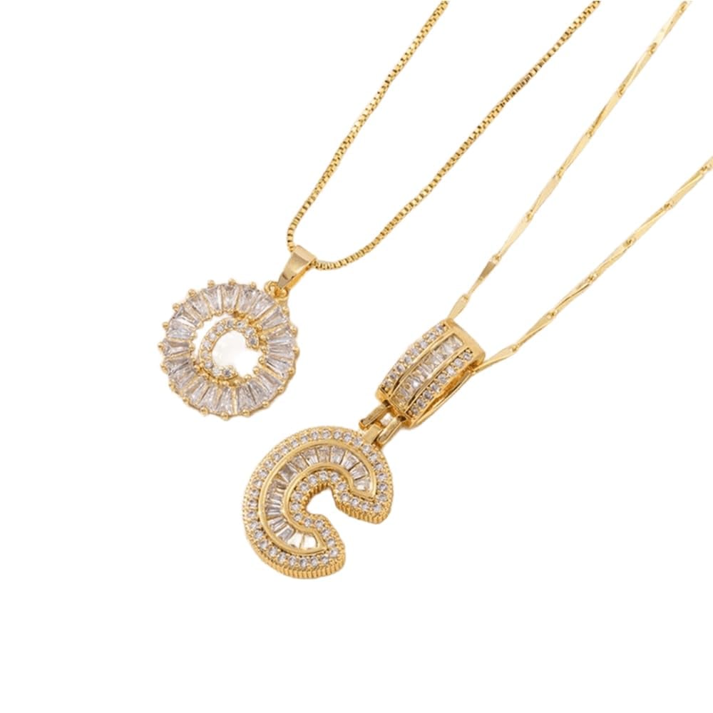 Initial Letter Pendant Necklaces