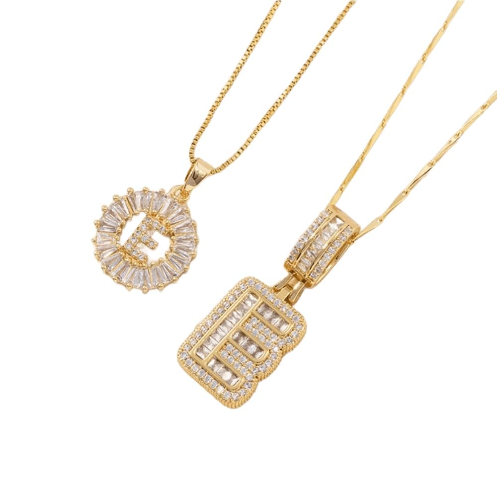 Initial Letter Pendant Necklaces