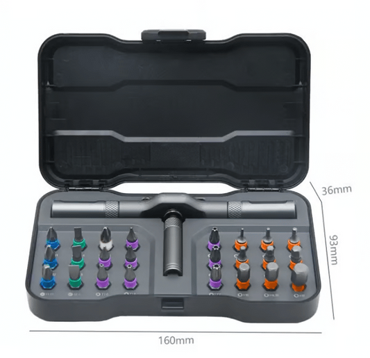 24 in 1 DlY Screwdriver Set Magnetic Compact and Portable Ratchet Screwdriver