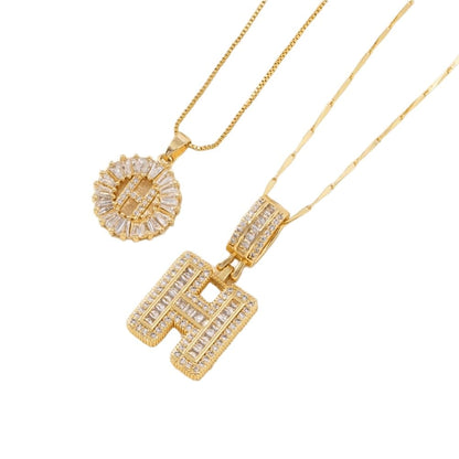 Initial Letter Pendant Necklaces