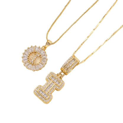 Initial Letter Pendant Necklaces