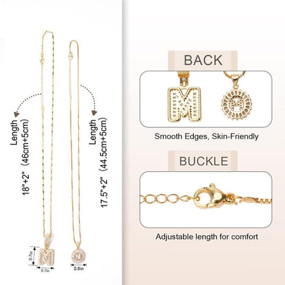 Initial Letter Pendant Necklaces