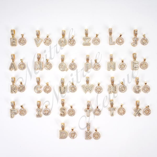 Initial Letter Pendant Necklaces