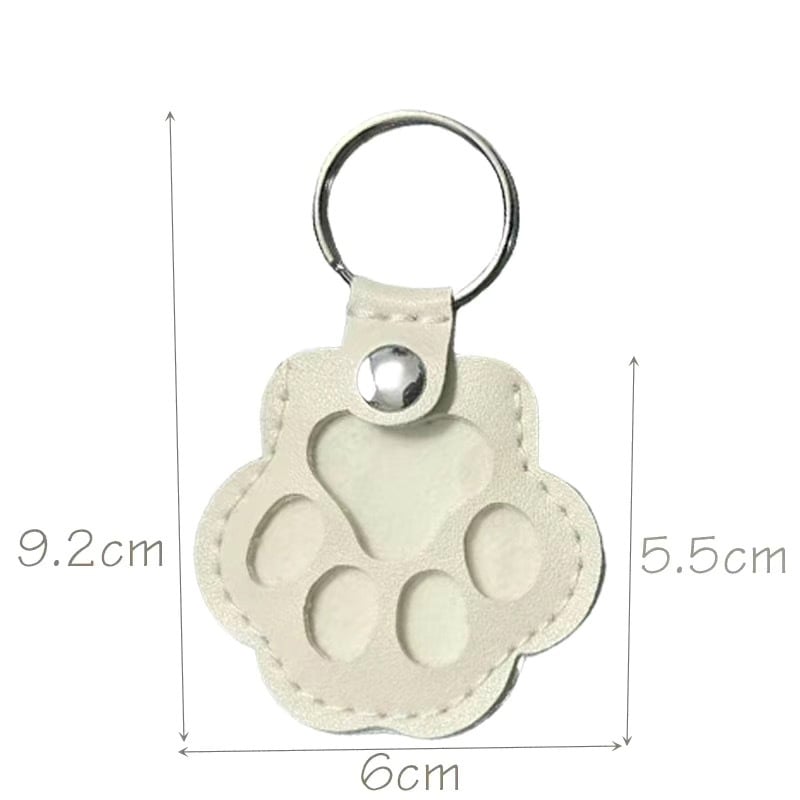 Pet Paw Shaped Leather Keychain