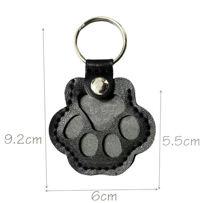 Pet Paw Shaped Leather Keychain
