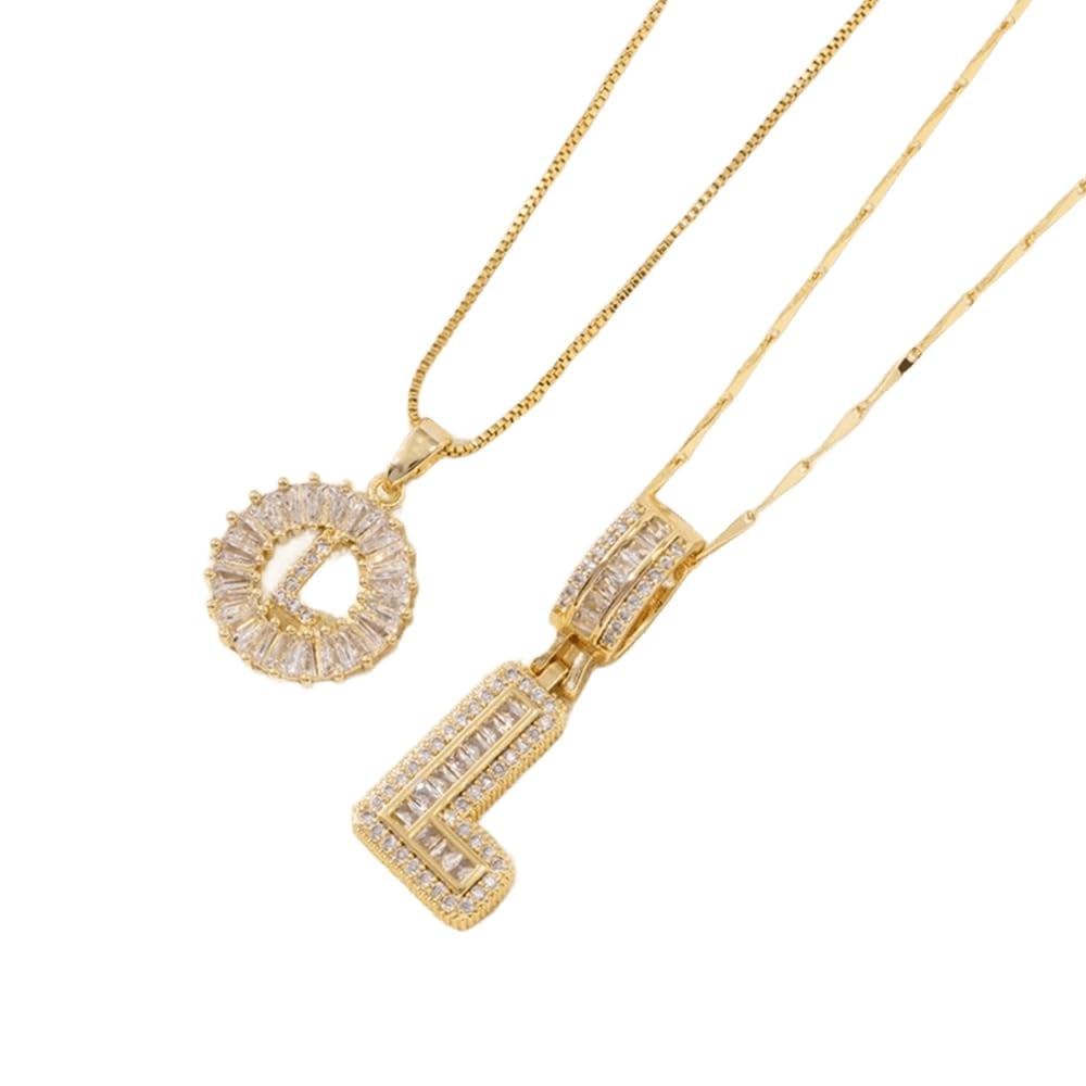 Initial Letter Pendant Necklaces