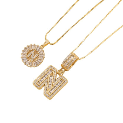 Initial Letter Pendant Necklaces
