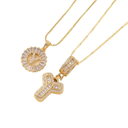 Initial Letter Pendant Necklaces