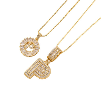 Initial Letter Pendant Necklaces