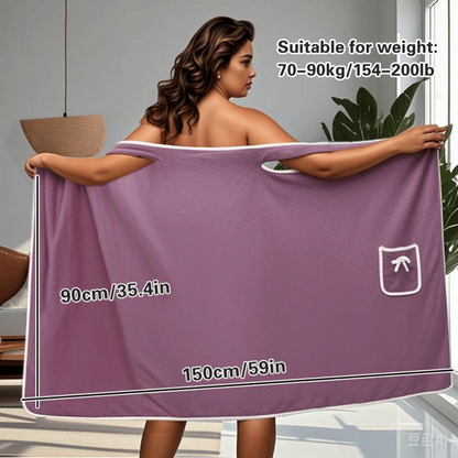 Plus Size Women's Wearable Shower Skirt
