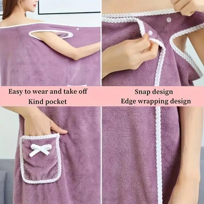 Plus Size Women's Wearable Shower Skirt