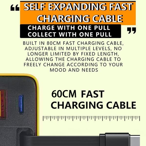 Promotion 49% OFF- 3 in 1 Charger Retractable 80W MAX Fast