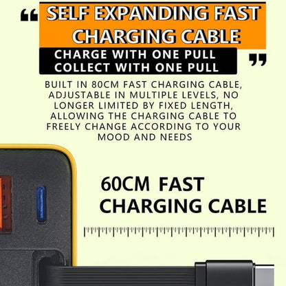 Promotion 49% OFF- 3 in 1 Charger Retractable 80W MAX Fast