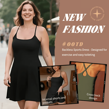 The Ultimate Tummy Control Backless Active Dress -Made for Movement & Easy Bathroom Breaks