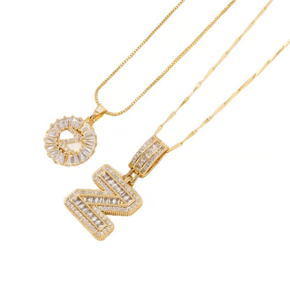 Initial Letter Pendant Necklaces