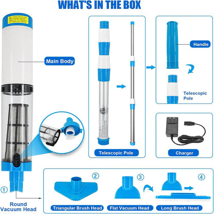 3 in 1CordlessRechargeable PoolVacuum Cleaner