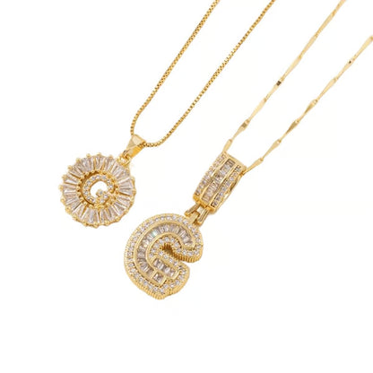 Initial Letter Pendant Necklaces