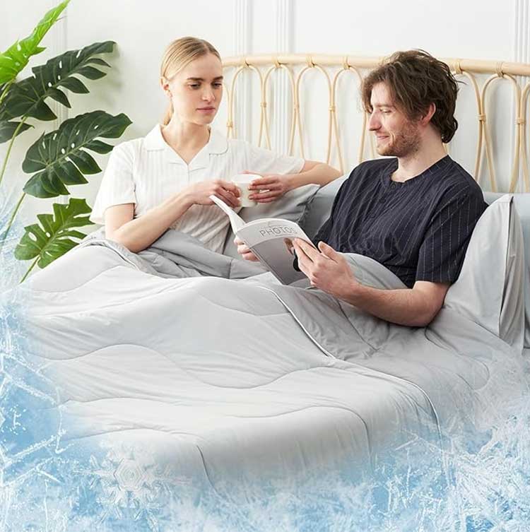 Reversible Cooling Blanket for Hot Sleepers and Night Sweats