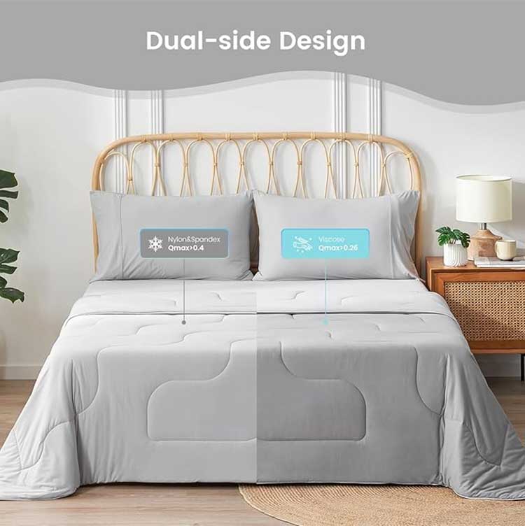 Reversible Cooling Blanket for Hot Sleepers and Night Sweats