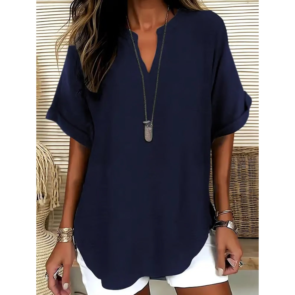 Women's Plain Shortsleeve Blouse