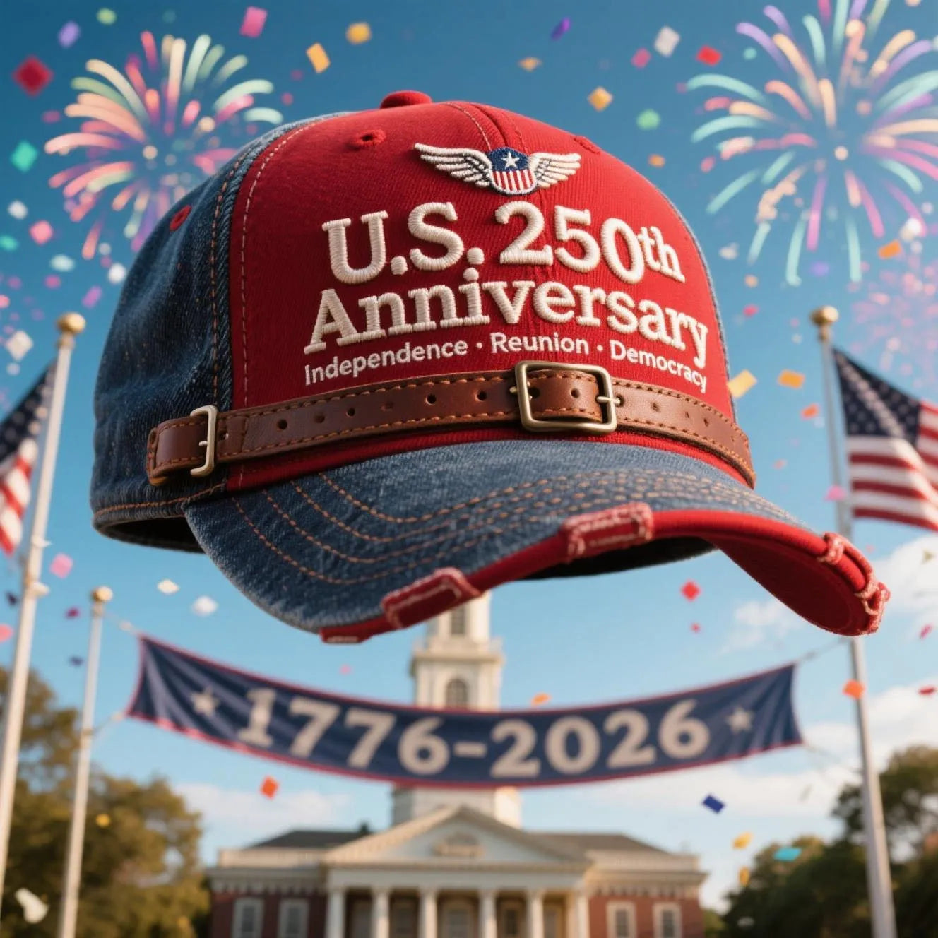 BUY 1 GET FREE 1 - U.S. 250th Anniversary Retro Washed Cap