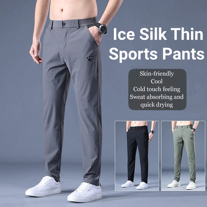 HOT Summer elastic ice silk thin trousers