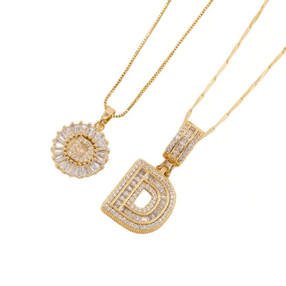 Initial Letter Pendant Necklaces