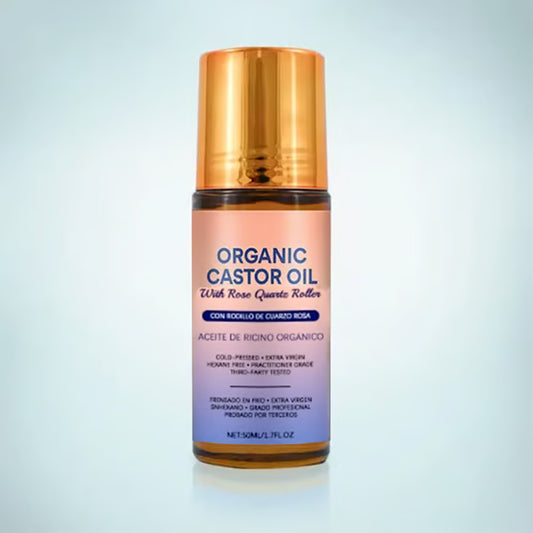 Organic Golden Castor Oil Roll-On with Rose Quartz