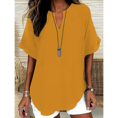 Women's Plain Shortsleeve Blouse