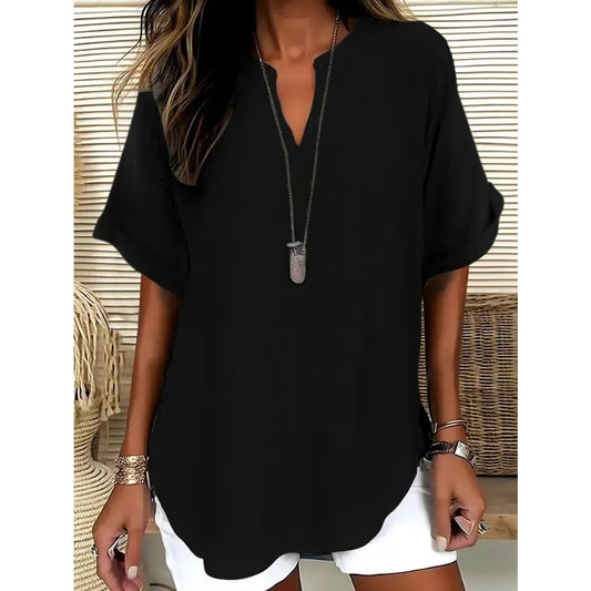 Women's Plain Shortsleeve Blouse