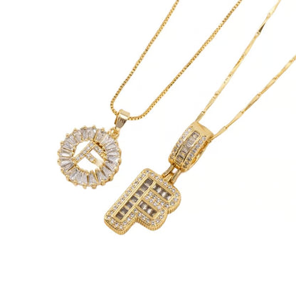 Initial Letter Pendant Necklaces
