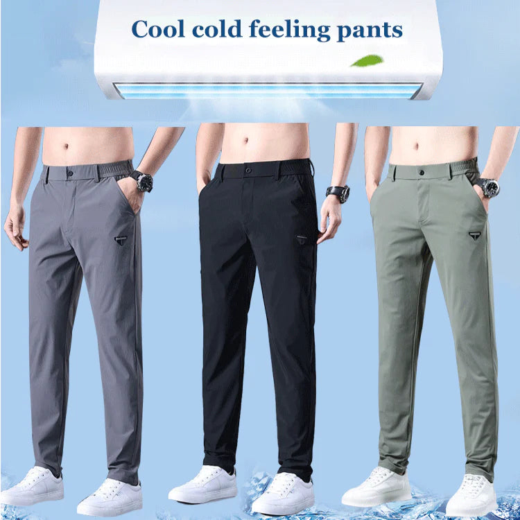 HOT Summer elastic ice silk thin trousers