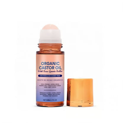 Organic Golden Castor Oil Roll-On with Rose Quartz