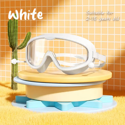 HD children's large frame waterproof and anti-fog swimming goggles