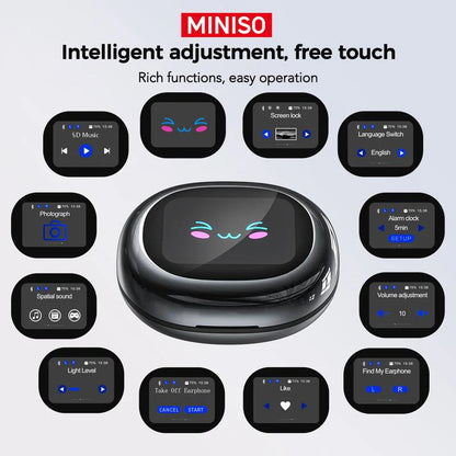 Wireless Bluetooth Translator Earphones, Featuring a Color Touchscreen, Ergonomic Design, 40-Hour Battery Life