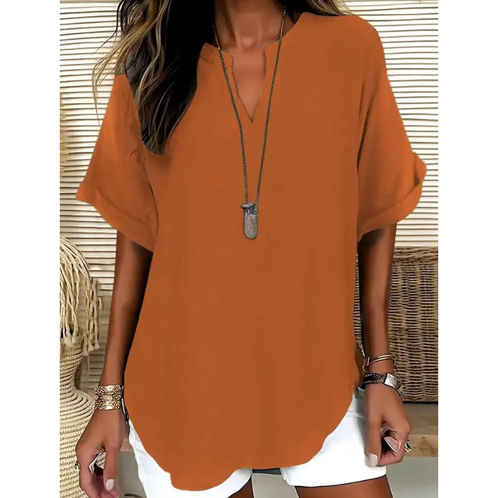 Women's Plain Shortsleeve Blouse
