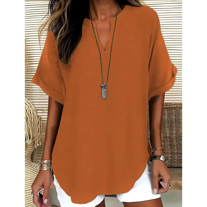 Women's Plain Shortsleeve Blouse